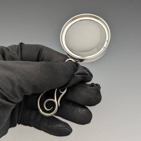 1878年 英国アンティーク 純銀製 小型ルーペ 虫眼鏡 Lawrence Emanual